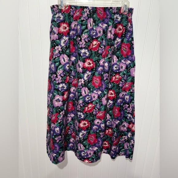 Vintage 80’s Floral Print Skirt| Size Medium - Picture 1 of 5